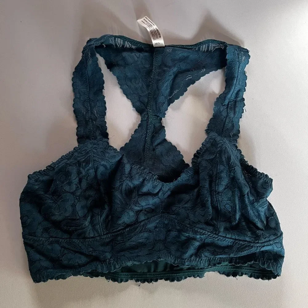 Free people teal Lacey bralette size xs